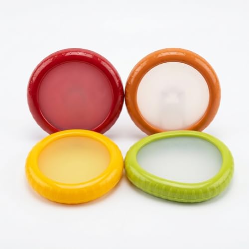Lakshiv Enterprise Silicone Stretch Lids Set of 4, Reusable Airtight Food Covers for Bowls, Cups, Fr