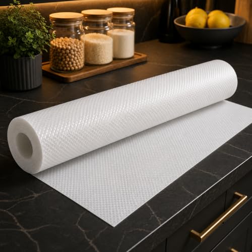 Lakshiv Enterprise Kitchen Shelf Liner Roll for Fridge Drawer 45cm x 5m, Cabinet & Refrigerator Shel