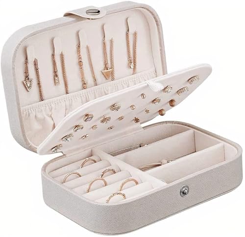 Lakshiv Enterprise Jewellery Storage Box for Rings Earrings Necklaces with Adjustable Compartments |