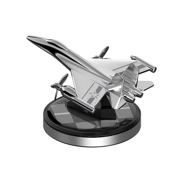 Lakshiv Enterprise Solar Powered Fighter Plane Car Air Freshener, 360° Rotating Propeller Dashboard