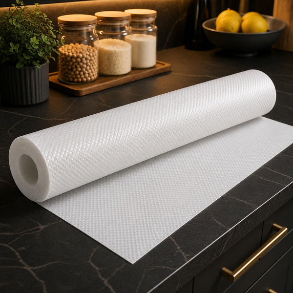Lakshiv Enterprise Kitchen Shelf Liner Roll for Fridge Drawer 45cm x 5m, Cabinet & Refrigerator Shel