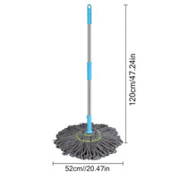 Lakshiv Telescopic Spin Mop with Microfiber Round Mop Head, Twist Wring Mechanism, Adjustable Handle