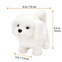Lakshiv Enterprise Walking White Dog Toy for Kids-Battery Operated Interactive Barking & Talking Pup