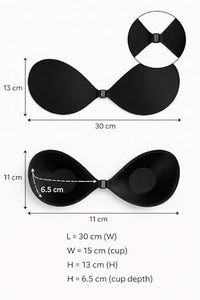 Lakshiv Enterprise Adhesive Strapless Bra with Front Clasp Push-Up Design | Breathable Cups with Gel