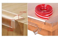 Transparent Table Edge Protector Strip with Self-Adhesive Backing for Furniture Corners and Edges