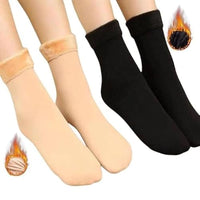 Lakshiv Enterprise Fleece Lined Ankle Socks for Winter Use, Solid Color Stretch Socks with Velvet In