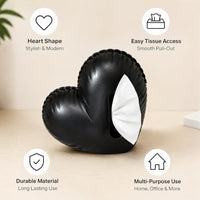 Heart Shaped Tissue Box Tissue Dispenser for Living Room, Office Desk & Bedroom, Decorative Tissue B