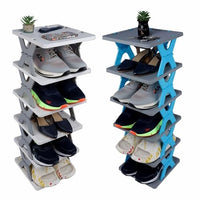 Lakshiv Enterprise 6 Layer Shoe Rack Organizer for Home, Multi-Layer Stackable Plastic Shoe Storage 