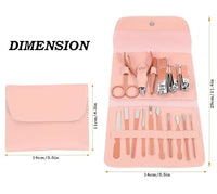 16 in 1 Manicure Pedicure Grooming Kit with Nail Clippers Scissors Cuticle Tools Set in Foldable Sto