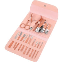 16 in 1 Manicure Pedicure Grooming Kit with Nail Clippers Scissors Cuticle Tools Set in Foldable Sto