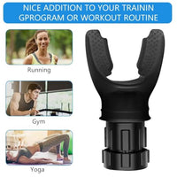Breathing Exercise Trainer with Adjustable Resistance Valve and Silicone Mouthpiece