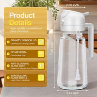 Lakshiv Enterprise Oil Dispenser Bottle with Handle, Gravity Lid Pouring Design, Glass Oil Bottle fo