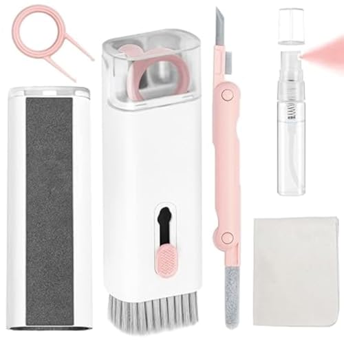 Electronics Cleaning Kit with Brush, Key Puller, Spray Bottle, Pen Tool and Storage Case for Phone, 