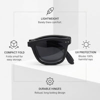 Lakshiv Enterprise Folding Sunglasses Black - Compact Portable UV400 Protection Foldable Sunglasses 