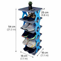 Lakshiv Enterprise 6 Layer Shoe Rack Organizer for Home, Multi-Layer Stackable Plastic Shoe Storage 