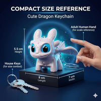 Lakshiv Dragon Keychain Toy with LED Light & Moving Wings, Night Fury Glowing Dragon Keychain | Mini