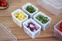 Lakshiv Enterprise Vegetable Storage Container with Removable Inner Baskets and Lid for Refrigerator