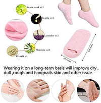 Gel Lined Moisturizing Foot Socks with Anti Slip Sole – Open Heel Design, Cotton Fabric, Pair for Wo