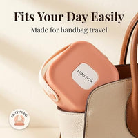 Lakshiv Enterprise Portable Jewelry Storage Box with Mirror and Leather Handle, Travel Jewelry Organ