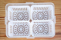 Lakshiv Enterprise Vegetable Storage Container with Removable Inner Baskets and Lid for Refrigerator