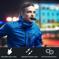 Breathing Exercise Trainer with Adjustable Resistance Valve and Silicone Mouthpiece