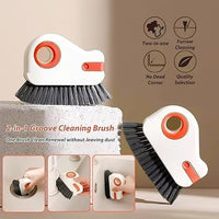 2-in-1 Groove Cleaning Brush with Built-in Scraper, Handheld Seam and Gap Cleaning Brush, PP Handle 