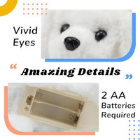 Lakshiv Enterprise Walking White Dog Toy for Kids-Battery Operated Interactive Barking & Talking Pup