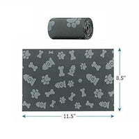 Dog Poop Bags Roll with Paw Print Design for Pet Waste Cleanup