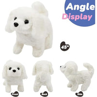 Lakshiv Enterprise Walking White Dog Toy for Kids-Battery Operated Interactive Barking & Talking Pup