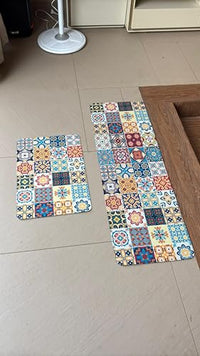 Lakshiv Enterprise 2 Pcs Kitchen Mats for Floor | Anti Slip Waterproof Memory Foam Kitchen Rugs | So