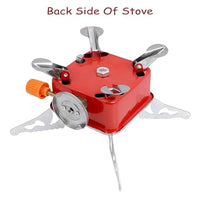 Lakshiv Portable Camping Gas Stove with Piezo Ignition, Folding Metal Support Arms, Compact Outdoor 