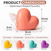 Heart Shaped Tissue Box Tissue Dispenser for Living Room, Office Desk & Bedroom, Decorative Tissue B