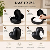 Heart Shaped Tissue Box Tissue Dispenser for Living Room, Office Desk & Bedroom, Decorative Tissue B