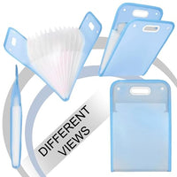 Expandable File Folder with 13 Pockets, Button Closure and Handle – Transparent Document Organizer f
