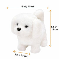 Lakshiv Enterprise Walking White Dog Toy for Kids-Battery Operated Interactive Barking & Talking Pup