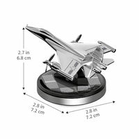 Lakshiv Enterprise Solar Powered Fighter Plane Car Air Freshener, 360° Rotating Propeller Dashboard 