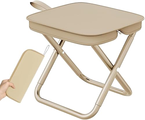 Lakshiv Enterprise Foldable Portable Stool with Carry Bag, Heavy Duty Metal Frame, Compact Folding Camping Stool for Outdoor, Fishing, Travel, Hiking and Gardening