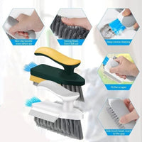 Cleaning Gap Brush with Scraper, Handheld Dual Action Scrub Brush for Tile Gaps Sink Edges Window Tr