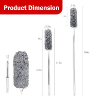 Microfiber Duster with Extendable Telescopic Handle and Bendable Head for Household Cleaning