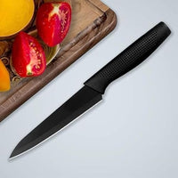 Lakshiv Enterprise Kitchen Knife Set with Chef Knife, Cleaver Knife and Utility Knife – Black Blades