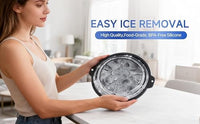 Face Ice Bath Bowl for Skincare | Foldable Silicone Ice Face Soak Bowl with Lid | Round Ice Bath Con