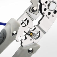 Wire Stripping and Crimping Tool with Multi-Function Cutting, Shear, Clamp, Screw Removal and Rubber