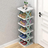 Lakshiv Enterprise 6 Layer Shoe Rack Organizer for Home, Multi-Layer Stackable Plastic Shoe Storage 