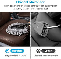 Car Interior Microfiber Duster Brush with Handle for Dashboard Seats Air Vents