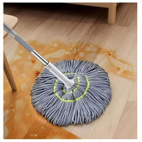 Lakshiv Telescopic Spin Mop with Microfiber Round Mop Head, Twist Wring Mechanism, Adjustable Handle