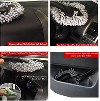 Car Interior Microfiber Duster Brush with Handle for Dashboard Seats Air Vents