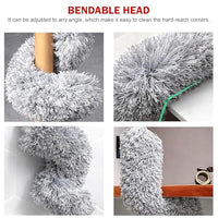 Microfiber Duster with Extendable Telescopic Handle and Bendable Head for Household Cleaning