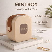 Travel Jewelry Organizer for Women Portable Jewelry Box Small Travel Jewelry Case with Mirror Compac