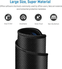 Large Desk Mouse Pad with Printed Keyboard Shortcut Reference, Extended Size Desk Mat for Keyboard a