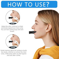 Breathing Exercise Trainer with Adjustable Resistance Valve and Silicone Mouthpiece